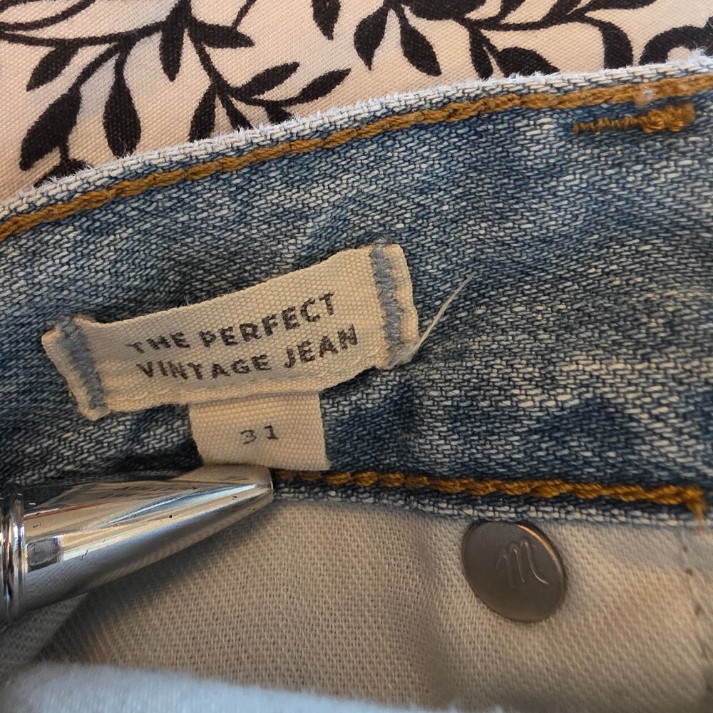 Madewell Perfect Vintage Jeans Women’s Size 31 Light Wash Denim